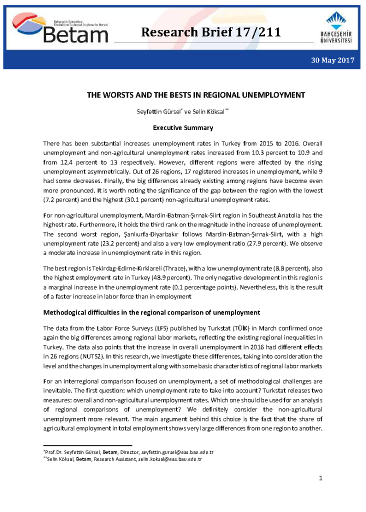 The worsts and the bests in regional unemployment
