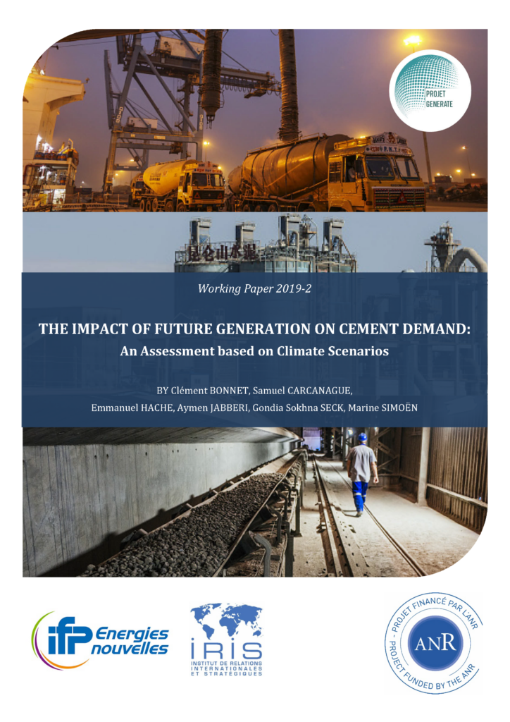 The Impact of Future Generation on Cement Demand: an Assessment based on Climate Scenarios

