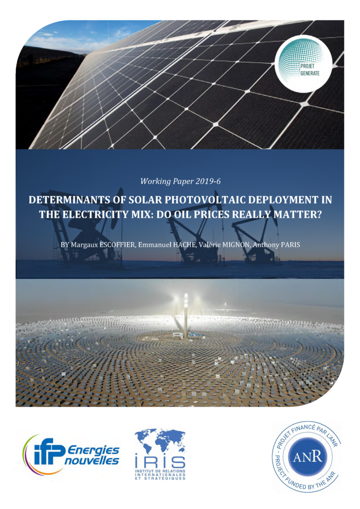 Determinants of Solar Photovoltaic Deployment in the Electricity Mix: Do Oil Prices really matter?
