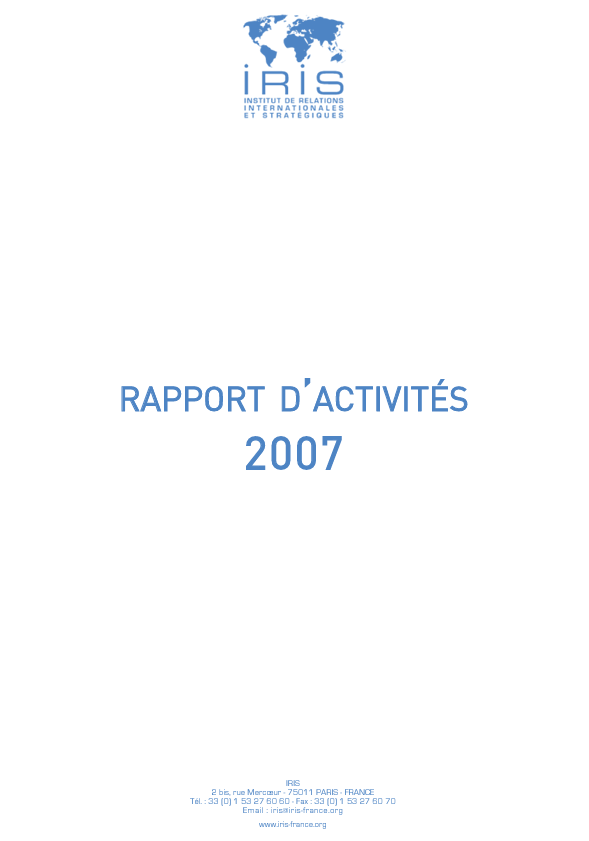 Activity Report 2007 (FR)
