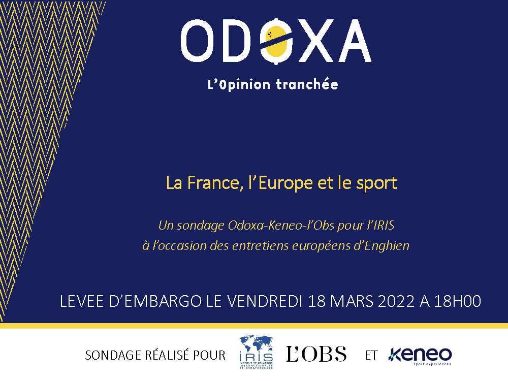 Résultats du sondage Odoxa « La France, l’Europe et le sport »

