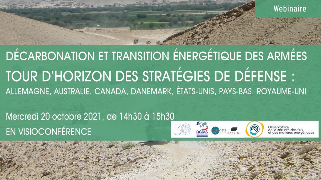 Décarbonation et transition énergétique des armées. Tour d’horizon des stratégies de défense : Allemagne, Australie, Canada, Danemark, États-Unis, Pays-Bas, Royaume-Uni
