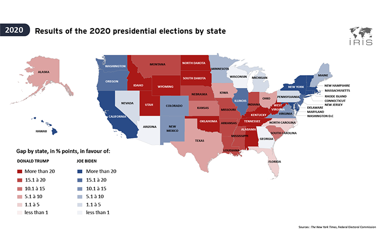 Results of the 2020 US presidential elections by state
