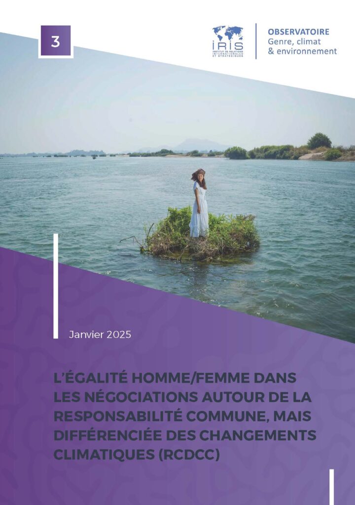 L’égalité homme/femme dans les négociations autour de la responsabilité commune mais différenciée des changements climatiques (RCDCC)
