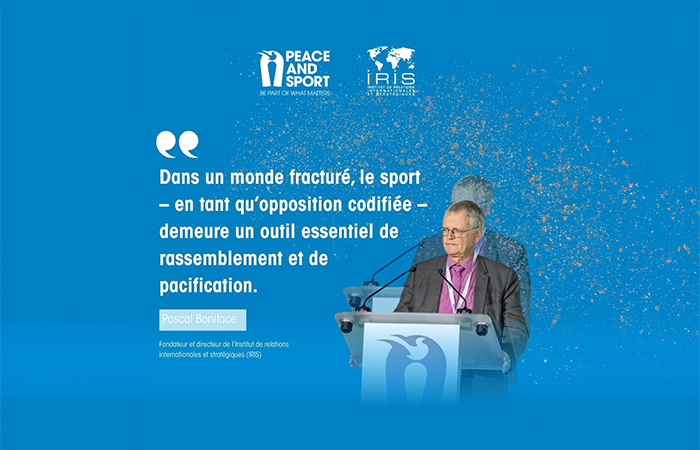Peace and Sport et l’IRIS lancent un partenariat stratégique au service de la paix par le sport.
