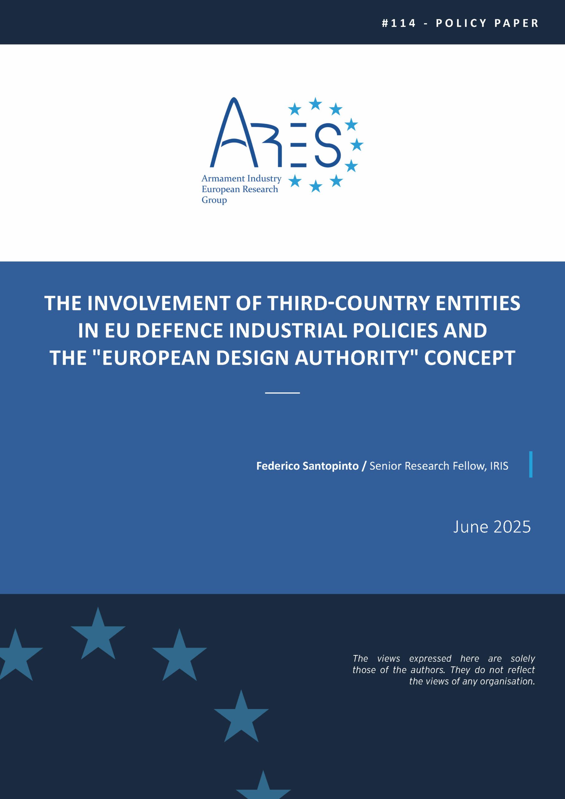 The Involvement of Third-Country Entities in EU Defence Industrial ...